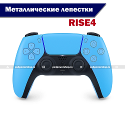Геймпад DualSense Starlight Blue с металлическими лепестками RISE4